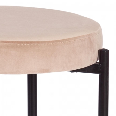 Табурет Tetchair REVO mod. 7034 ткань/металл, 44 х 44 х 47 см, бежевый barkhat 5/черный