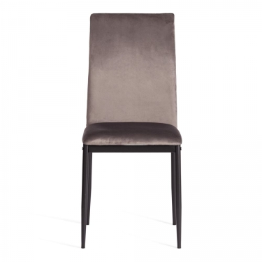 Стул Tetchair CAPRI mod. 39 металл, вельвет, 49.5 х 41 х 93,5 см, Dark grey темно-серый HLR24 / черный
