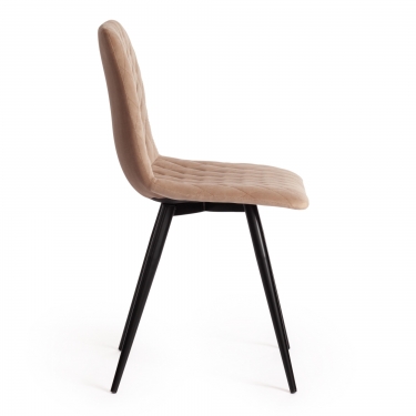 Стул Tetchair CHILLY X mod. 7096-1 / 1 шт. в упаковке ткань/металл, 45x53х88 см, высота до сиденья 50 см, бежевый barkhat 5/черный
