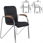 Кресло для приемных BRABIX Samba CF-103 кожзам Черный
