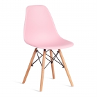 Стул Tetchair CINDY EAMES mod. 1801 дерево бук/металл/сиденье пластик, 45x51x82 см, Light pink светло-розовый