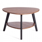 Журнальный стол Tetchair FABIO мдф, 77х78х50 см, орех кантри/черный