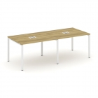 Стол переговорный 2 столешницы Рива CONCEPT CN.PRG-022 Дуб Винченцо Белый