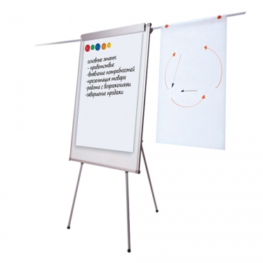 Доска-флипчарт магнитно-маркерная BRAUBERG BRAUBERG держатели для бумаг 70х100 см