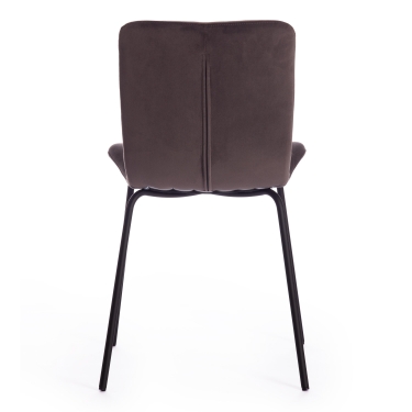 Стул Tetchair GILLIAN mod. 0137017-NI / 1 шт. в упаковке металл/вельвет, 45х52,5х78 см, серо-коричневый S108 84 Brown/черный