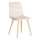 Стул Tetchair CHILLY mod. 7094-1 вельвет/металл, 44,5х52,5х86 см, beige бежевый HLR2 / натуральный