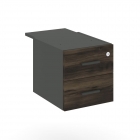 Тумба подвесная с двумя ящиками Рива CONCEPT CN.PT-004 B/W Дуб Мали Антрацит
