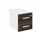 Тумба подвесная с двумя ящиками Рива CONCEPT CN.PT-004 B/W Дуб Мали Белый бриллиант Белый