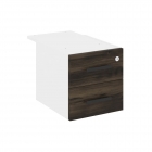 Тумба подвесная с двумя ящиками Рива CONCEPT CN.PT-004 B/W Дуб Мали Белый бриллиант Черный