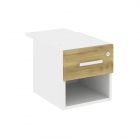 Тумба подвесная с ящиком и нишей Рива CONCEPT CN.PT-005 B/W Дуб Винченцо Белый бриллиант Белый