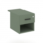 Тумба подвесная с ящиком и нишей Рива CONCEPT CN.PT-005 B/W Кобо Черный