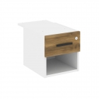 Тумба подвесная с ящиком и нишей Рива CONCEPT CN.PT-005 B/W Сандал Янтарный Белый бриллиант Черный