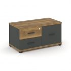 Тумба приставная сервисная Рива CONCEPT CN.TSR-001 B/W Сандал Янтарный Антрацит