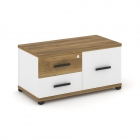 Тумба приставная сервисная Рива CONCEPT CN.TSR-001 B/W Сандал Янтарный Белый бриллиант Черный