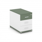 Тумба опорная приставная с 3-мя ящиками Рива CONCEPT CN.TGO-001 B/W Кобо Белый бриллиант Белый