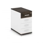 Тумба приставная с 4-мя ящиками Рива CONCEPT CN.TGO-002 B/W Дуб Мали Белый бриллиант Белый