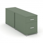 Тумба двухсторонняя опорная приставная с ящиком и распашным фасадом Рива CONCEPT CN.DTGO-004 B/W Кобо Белый