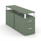 Тумба двухсторонняя опорная приставная с ящиком, распашным фасадом и надставкой Рива CONCEPT CN.DTGP-002 B/W Кобо Белый