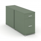 Тумба двухсторонняя опорная приставная с ящиком и распашным фасадом Рива CONCEPT CN.DTGO-005 B/W Кобо Белый