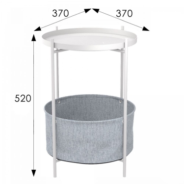 Стол журнальный Мебелик Берген Белый