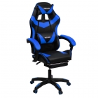 Кресло 088 цвет черный/синий с массажем 088-black-blue-mass