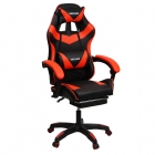 Кресло 088 цвет черный/красный с массажем 088-black-red-mass