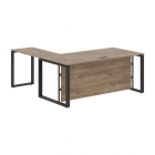 Стол с боковой приставкой Skyland ENIO ECT 1819H Кария Пальмира/Антрацит