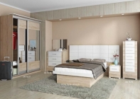 Спальня Соник 2 Импульс SN16 Дуб сонома/белый глянец