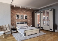 Комплект мебели для спальни Техномебель Венера Дуб млечный / Венге