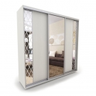 Шкаф-купе 3-х дверный Акцент Купе Акцент-Вера ДР 2100х600 Выбеленное дерево