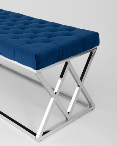 Банкетка Stool Group ИНСИГНИЯ велюр Синий