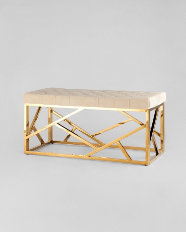 Банкетка Stool Group АРТ ДЕКО велюр Бежевый