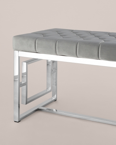 Банкетка Stool Group БРУКЛИН велюр Серый