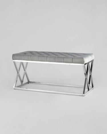 Банкетка Stool Group ИНСИГНИЯ велюр Серый