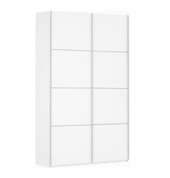 Шкаф-купе двухдверный Е1 Прайм 1200 ДСП/ДСП Белый снег