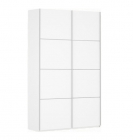 Шкаф-купе двухдверный Е1 Прайм 1400 ДСП/ДСП Белый снег