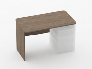 Стол прямой под встроенную тумбу Персона Грата Glassy 1.101.12Пр Дуб Верцаска