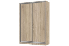 Шкаф-купе 2-х дверный Народная мебель Виктория 1400х584х2300, Ясень шимо светлый 14ДЛЛЛДЛЛЛ-ПШ-Яшс 310-124