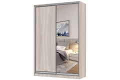 Шкаф-купе 2-х дверный Народная мебель Виктория 1400х584х2300, Ясень шимо светлый 14ДЛДЗ-ПЯ-Яшс 310-161