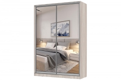 Шкаф-купе 2-х дверный Народная мебель Виктория 1600х584х2300, Ясень шимо светлый 16ДЗДЗ-Яшс 310-268