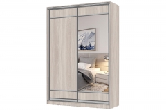 Шкаф-купе 2-х дверный Народная мебель Виктория 1600х584х2300, Ясень шимо светлый 16ДЛЛЛДЛЗЛ-ПШ-Яшс 310-380