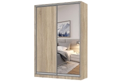 Шкаф-купе 2-х дверный Народная мебель Виктория 1600х584х2300, Дуб сонома светлый 16ДЛЛЛДЗЗЗ-ПЯ-Дсс 310-441