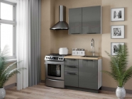 Кухонный гарнитур Любимый дом Герда 2 Белый/Антрацит глянец