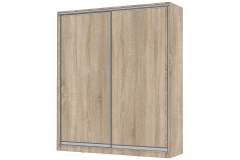 Шкаф-купе 2-х дверный Народная мебель Виктория 1800х584х2300, Дуб сонома светлый 18ДЛЛЛДЛЛЛ-ЯШШШ-Дсс 310-823