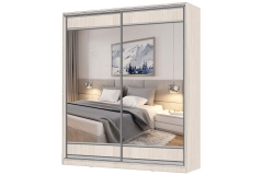 Шкаф-купе 2-х дверный Народная мебель Виктория 1800х584х2300, Бодега светлая 18ДЛЗЛДЛЗЛ-ЯЯШШ-Бс 310-1082