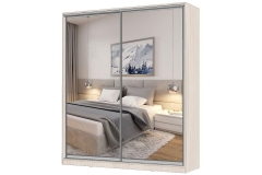 Шкаф-купе 2-х дверный Народная мебель Виктория 1800х584х2300, Бодега светлая 18ДЗЗЗДЗЗЗ-ЯЯШШ-Бс 310-1095