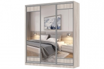 Шкаф-купе 3-х дверный Народная мебель Виктория 1800х584х2300, Ясень шимо светлый 18ДЛЗЛДЗДЛЗЛ-ПППП-Яшс 310-2017