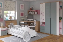 Модульная детская Урбан Любимый дом Урбан 4 Белый/Розовый