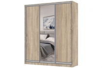 Шкаф-купе 2-х дверный Народная мебель Виктория 1800х584х2300, Дуб сонома светлый 18ДЛДЗДЛ-ПППШ-Дсс 310-2078
