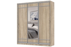 Шкаф-купе 3-х дверный Народная мебель Виктория 2000х584х2300, Дуб сонома светлый 20ДЛЛЛДЛЗЛДЛЛЛ-ЯШШШ-Дсс 310-2854